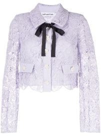 Self-Portrait floral-lace Detail Jacket - at Farfetch