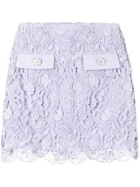 Self-Portrait lace-overlay Miniskirt - at Farfetch