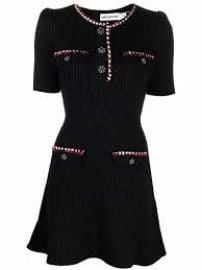 Self Portrait ribbed cotton blend dress at Selfridges