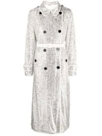 Self-Portrait sequin-embellished double-breasted Coat - at Farfetch