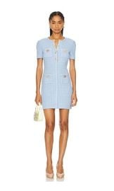 Selfportrait Button Knit Mini Dress In Blue at Revolve