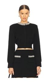 Selfportrait Embellished Cardigan In Black at Revolve