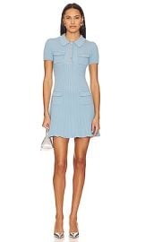 Selfportrait Sequin Knit Mini Dress In Blue at Revolve