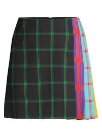 Semira Multicolor Side-Pleat Plaid Mini A-Line Skirt at Saks Fifth Avenue