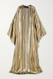 Semsem Striped Silk blend Lam Gown at Net a Porter