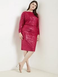  Sequin Dolman Sleeve Dress at Eloquii