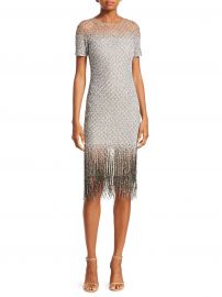 Sequin Fringe Hem Sheath Dress at Saks Fifth Avenue