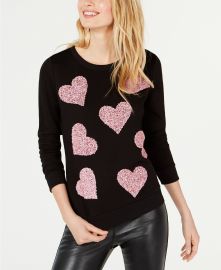 Sequin-Heart Sweatshirt at Macys