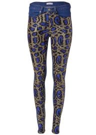 Sequin Leopard Print Jeans in Denim Multi  VENUS at Venus