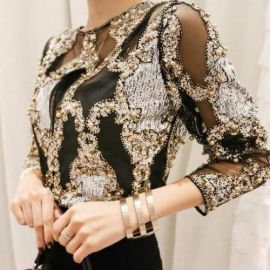 Sequin Mesh Top at Sonja