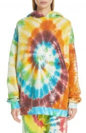 Sequin Tie Dye Rainbow Hoodie at Nordstrom