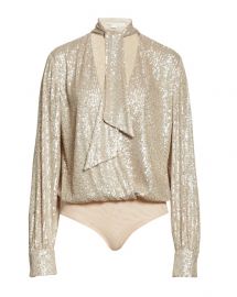 Sequin Tie Neck Bodysuit by Jonathan Simkhai at Nordstrom