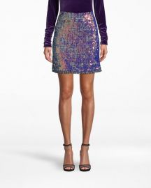 Sequin Tweed Mini Skirt by Nicole Miller at Nicole Miller