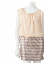 Sequin and chiffon dress at Kohls at Kohls