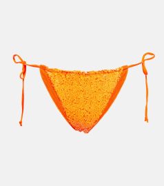 Sequin-embellished bikini bottoms in orange - Norma Kamali at Mytheresa