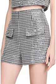 Sequin houndstooth tweed shorts at Nordstrom