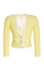 Sequined Wool-Blend Tweed Jacket By Alessandra Rich at Moda Operandi