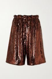 Sequined crepe shorts at Net a Porter