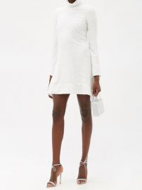 Sequinned bell-sleeved roll-neck mini dress at Matches