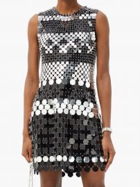 Sequinned chainmail mini dress at Matches