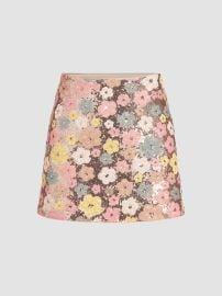 Sequins Floral Mini Skirt For Music FestivalLive House PartyClubbing at Cider