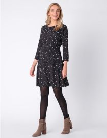 Seraphine Black Print Maternity Nursing Dress at Seraphine