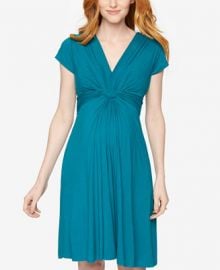 Seraphine Maternity Twist-Front A-Line Dress at Macys