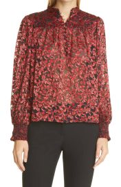 Serena Velvet Burnout Blouse by Alice + Olivia at Nordstrom