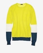 Serena's yellow and green sweater at Intermix