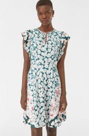 Serene Fleur Print Mix Dress at Rebecca Taylor