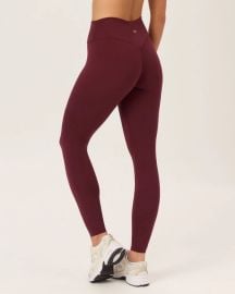 Serenity Invisible Scrunch Leggings Burgundy at CSB