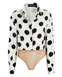 Sergio Hudson Button Up Body-blouse in Silk Sergio Hudson Collections at Sergio Hudson