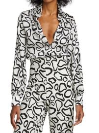 Sergio Hudson Giraffe Print Blouse and Pants at Saks