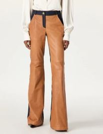 Sergio Hudson Leather Front Jeans at Sergio Hudson