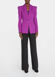 Sergio Hudson Multi-Seamed Wool Shawl-Collar Blazer - at Bergdorf Goodman