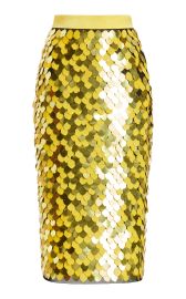 Sergio Hudson Paillette Midi Skirt at Moda Operandi