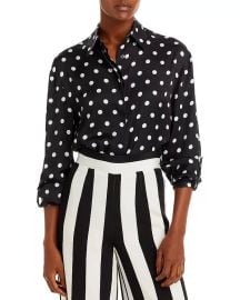 Sergio Hudson Printed Silk Stretch Shirt at Bloomingdales