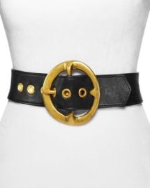 Sergio Hudson Signature Buckle Leather Belt   Bloomingdales at Bloomingdales