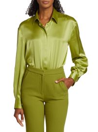 Sergio Hudson Silk Blouse Bodysuit at Saks Fifth Avenue