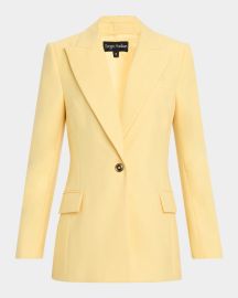 Sergio Hudson Single Breasted Peak Lapel Blazer at Neiman Marcus