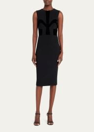 Sergio Hudson Sleeveless Midi Dress W Belt - at Bergdorf Goodman