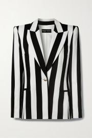 Sergio Hudson Striped stretch crepe blazer at Net a Porter