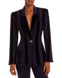 Sergio Hudson Velvet Stripe Blazer Bloomingdales at Bloomingdales