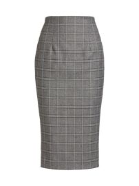 Sergio Hudson Wool Blend Plaid Pencil Midi Skirt at Saks Fifth Avenue