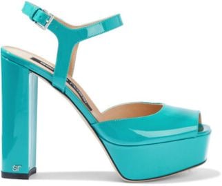 Sergio Rossi Platform Turquoise Sandals at The Outnet