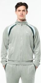 Sergio Tacchini Banda Velour Track Jacket in Slate Grey at Nordstrom