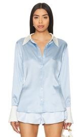 Seroya Olsen Top In Ice Blue at Revolve