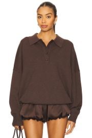 Seroya Vespen Sweater In Slate Brown at Revolve