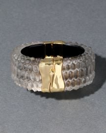 Serpent Lucite Wide Hinge Bracelet- Desert at Alexis Bittar