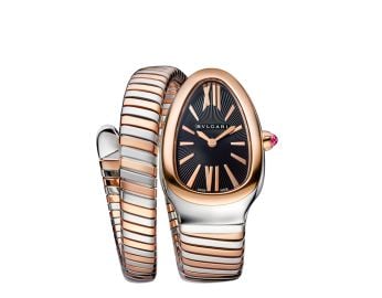 Serpenti Tubogas Steel Rose gold Watch 102123 at Bvlgari